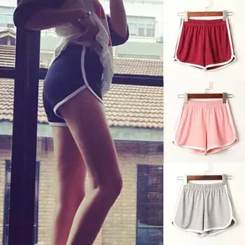 Женские пляжные брюки, модные спортивные шорты, женские летние повседневные однотонные брюки