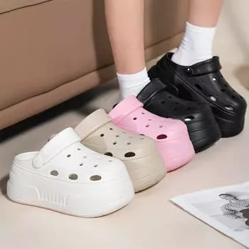 Женские пляжные сандалии EVA на толстой подошве 2025 года с аксессуарами своими руками 35/36