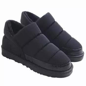 Женские плюшевые ботильоны, модные непромокаемые зимние теплые зимние ботинки на меху, женская повседневная мягкая обувь 2020 года 42