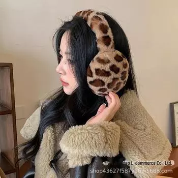 Женские плюшевые наушники : «Незамерзающий, теплый и стильный для езды на велосипеде осенью и зимой на открытом воздухе» розовый