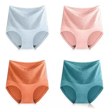 Женские плюшевые утепленные трусы с высокой посадкой для менструального периода, теплые трусы для матки, однотонные мягкие дышащие трусики с графеновым шаговым швом XL