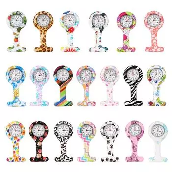 Женские подарочные часы с лацканами с подержанным силиконовым зажимом на часах для медсестер, брелок для кормления 4