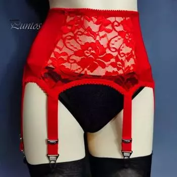 Женские подвязки с 6 лапками, прозрачные, кружевные, с цветочной вышивкой, с высокой талией, эластичные чулки для вечеринок и медового месяца XL белый