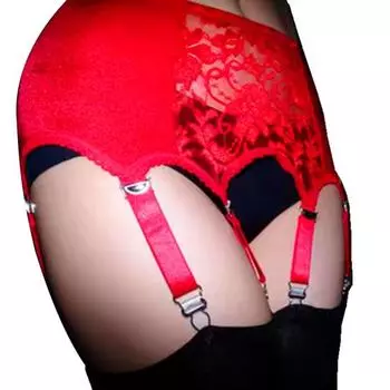 Женские подвязки с 6 лапками, прозрачные, кружевные, с цветочной вышивкой, с высокой талией, эластичные чулки для вечеринок и медового месяца S белый