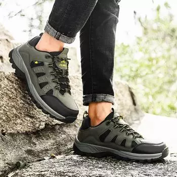 Женские походные ботинки с низким альпинистским протектором, мужские повседневные унисекс-обувь для пар, противоскользящая, большого размера EU: 39 чёрный