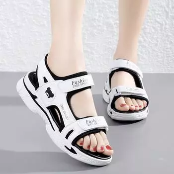 Женские походные сандалии с открытым носком для ходьбы на открытом воздухе, сандалии для водных прогулок, спортивные сандалии с регулируемым ремешком, удобные сандалии с поддержкой свода стопы, женские сандалии на платформе 32