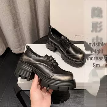 «Женские полированные туфли в стиле ретро — коллекция весны 2025 г. на толстом каблуке и подошве, в стиле колледжа». 33