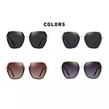 Женские поляризационные солнцезащитные очки TR Metal Fashion Sunglasses Женские поляризационные солнцезащитные очки Live Spot в большой оправе.