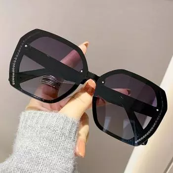 Женские поляризационные солнцезащитные очки в большой оправе, модные, устойчивые к ультрафиолетовому излучению, XY444, тонкие и модные очки с уличным дисплеем оранжевый