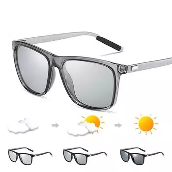 Женские поляризационные солнцезащитные очки в квадратной оправе, классические очки-хамелеоны, уличные солнцезащитные очки, очки для вождения
