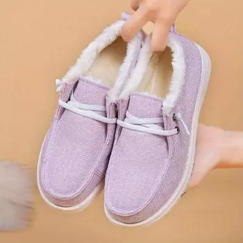 Женские полуботинки из хлопка с низкой посадкой, толстая плюшевая резинка, ботильоны на одну ногу, снегоступы для дома и улицы 37