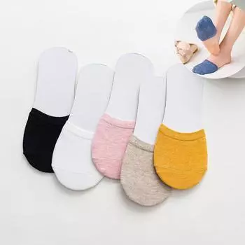 Женские полуноски, невидимые носки на половину ладони, женские летние тонкие впитывающие пот носки-лодочки для женщин One size бежевый