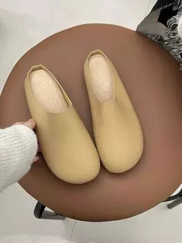 Женские полутапочки Lazy Man на плоской подошве Moeller 40 белый