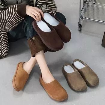 Женские полутапочки от Baotou, новая модная и симпатичная верхняя одежда 2025 года на весну/осень. 39 верблюд