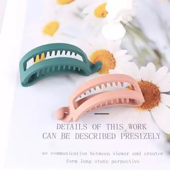 Женские полые универсальные простые заколки-краб для волос с леопардовым принтом, прямоугольные заколки-бананы розовый