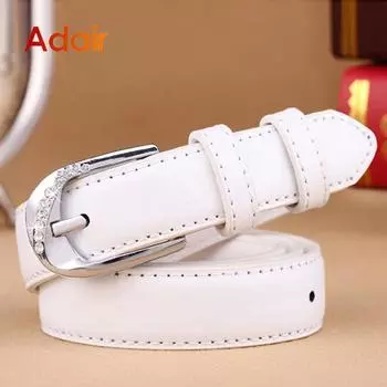 Женские поясные ремни, модный высококачественный брючный ремень, однотонный винтажный ремень с пряжкой, женский ремень из искусственной кожи, трендовый белый ремень DT067 100cm