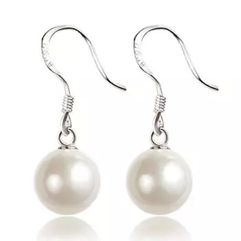 Женские посеребренные серьги в стиле Deep Sea Nanyang с имитацией ракушки и жемчуга, заушные крючки, серьги и женские серьги 12mm