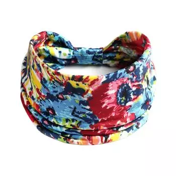 Женские повязки для волос Повязка на голову Бохо Спорт Бег Бандаж Эластичная Девушка Широкая Повязка на голову Принт Широкая Повязка на голову Головной убор Повязка для волос Дамы