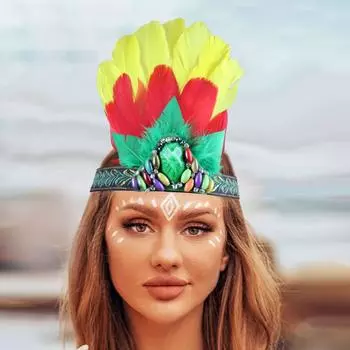 Женские повязки на голову для йоги, для взрослых и детей, головные уборы, женские головные уборы с перьями, для вечеринок, танцев, послеполуденного чая, свадебные головные уборы One Size