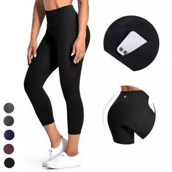 Женские повседневные эластичные леггинсы для йоги, однотонные брюки с высокой талией, спортивные брюки для фитнеса, джеггинсы
