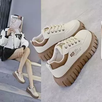Женские повседневные белые кроссовки — весенний стиль 2025 года, модный универсальный дизайн, популярная спортивная повседневная обувь. 39 чёрный