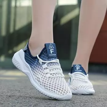 Женские повседневные белые прогулочные туфли летние черные легкие туфли для девочек большого размера EU: 36 чёрный