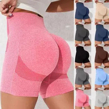 Женские повседневные бесшовные брюки для фитнеса с подтяжкой бедер, облегающие и с высокой талией, штаны для йоги Seach Hip M