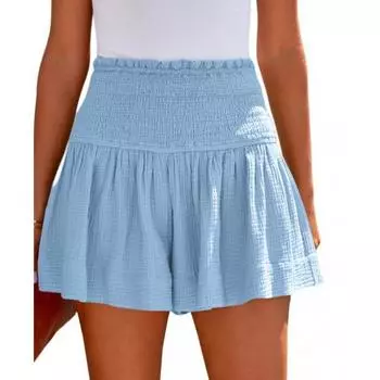 Женские повседневные большие однотонные дышащие модные широкие шорты шорты для женщин женские шорты летние женские шорты элегантные M коричневый