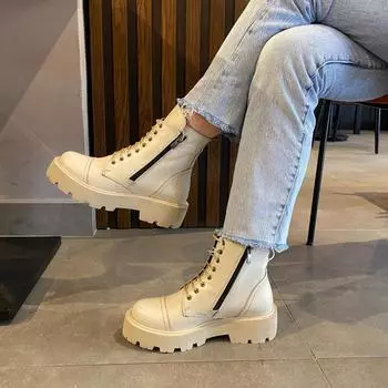 Женские повседневные ботинки из натуральной кожи