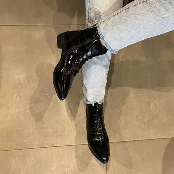 Женские повседневные ботинки из натуральной кожи