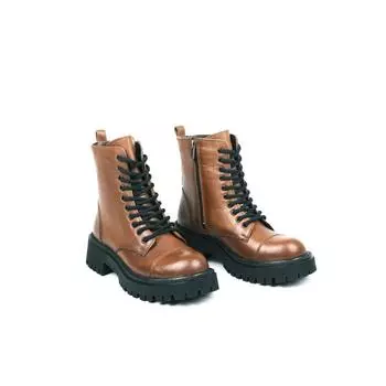 Женские повседневные ботинки из натуральной кожи на высокой подошве