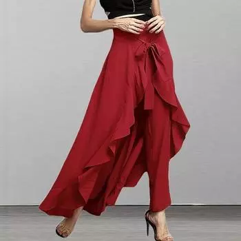 Женские повседневные брюки большого размера, широкие брюки-кюлоты, офисные брюки 3XL