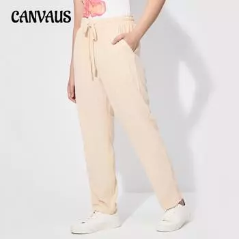 Женские повседневные брюки Commuter с драпировкой, однотонные, с завязками на карманах, с высокой талией и широкими штанинами S абрикосовый