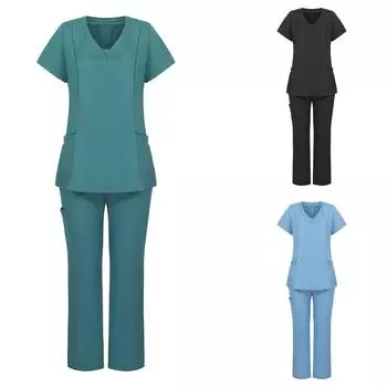 Женские повседневные брюки из 2 предметов, однотонные повседневные брюки с короткими рукавами, домашний костюм L чёрный