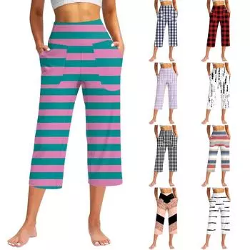 Женские повседневные брюки с карманами и высокой талией, спортивные штаны Seven Pants L чёрный