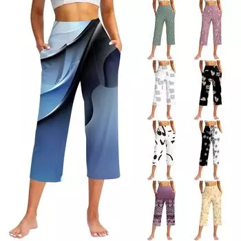 Женские повседневные брюки с карманами и высокой талией, спортивные штаны Seven Pants L бежевый