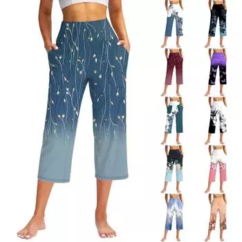 Женские повседневные брюки с карманами и высокой талией, спортивные штаны Seven Pants L чёрный