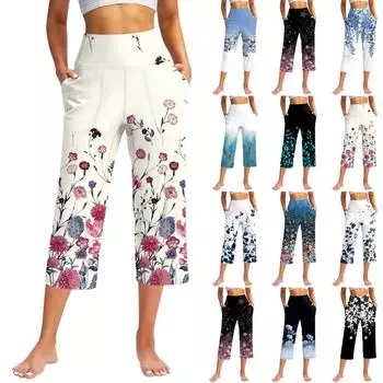 Женские повседневные брюки с карманами и высокой талией, спортивные штаны Seven Pants XXL