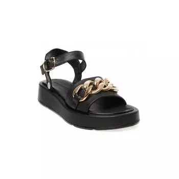 Женские повседневные черные сандалии Dysz с цепочкой и пряжкой Комфортные повседневные качественные стильные легкие сандалии