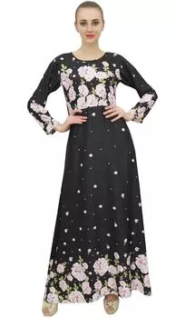 Женские повседневные длинные черные дизайнерские макси макси с цветочным принтом Bimba и цифровым принтом 10 бордовый