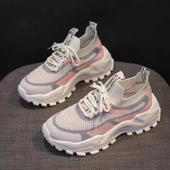 Женские повседневные дышащие кроссовки на плоской подошве с воздушной сеткой, женская обувь, женские кроссовки, женские кроссовки Tenis Feminino 38 чёрный