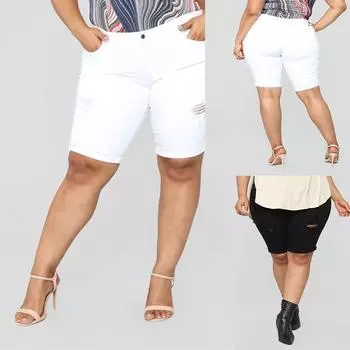 Женские повседневные джинсы, эластичные плюс свободные джинсовые брюки среднего кроя, джинсы XXL чёрный