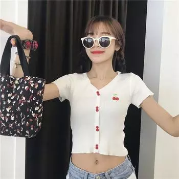 Женские повседневные футболки Милые футболки для девочек Топы Y2K с коротким рукавом Женские повседневные футболки M зелёный