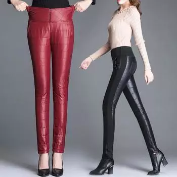 Женские повседневные хлопковые брюки большого размера, теплые зимние спортивные брюки, ветрозащитные эластичные спортивные брюки с высокой талией, зимняя одежда, капри XXXXXXL чёрный