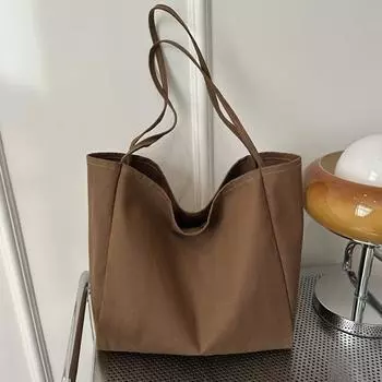 Женские повседневные холщовые сумки через плечо, женская эко-сумка из ткани, многоразовая складная сумка для покупок, хлопковая большая вместительная сумка для книг 35x18x31cm чёрный