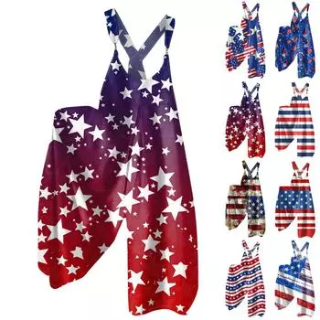 Женские повседневные и модные летние брюки-бретельки со свободными карманами комбинезона L синий