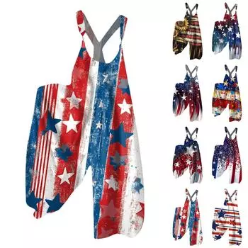 Женские повседневные и модные летние брюки-бретельки со свободными карманами комбинезона XL