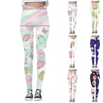 Женские повседневные и модные уличные праздничные брюки с клетчатым принтом, облегающие эластичные брюки для йоги, девятиминутные брюки L циан