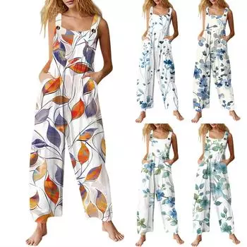 Женские повседневные комбинезоны, комбинезоны с регулируемыми бретелями, летние без рукавов, милые удобные комбинезоны с карманом L синий