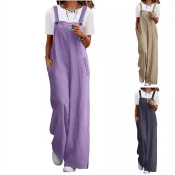 Женские повседневные комбинезоны, комбинезоны с регулируемыми бретелями, летние без рукавов, милые удобные комбинезоны с карманом L